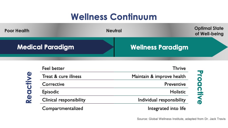 What is the clinical 2025 model of health and wellness