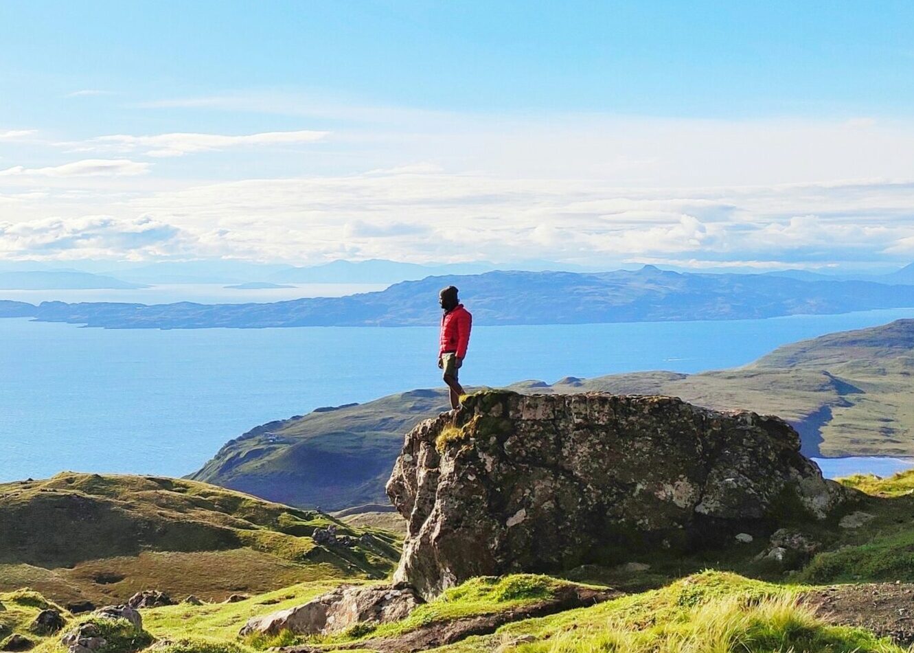 Hiking in the Storr, Portree, UK. Photo by Nikesh Bajaj on Unsplash 