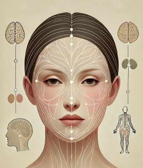 face as a map for TCM treatment