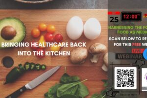 Webinar graphic for Bringing Healthcare Into the Kitchen: Harnessing the Power of Food as Medicine, September 25, 2025 at 12 PM ET, hosted by the Global Wellness Institute Lifestyle Medicine Initiative