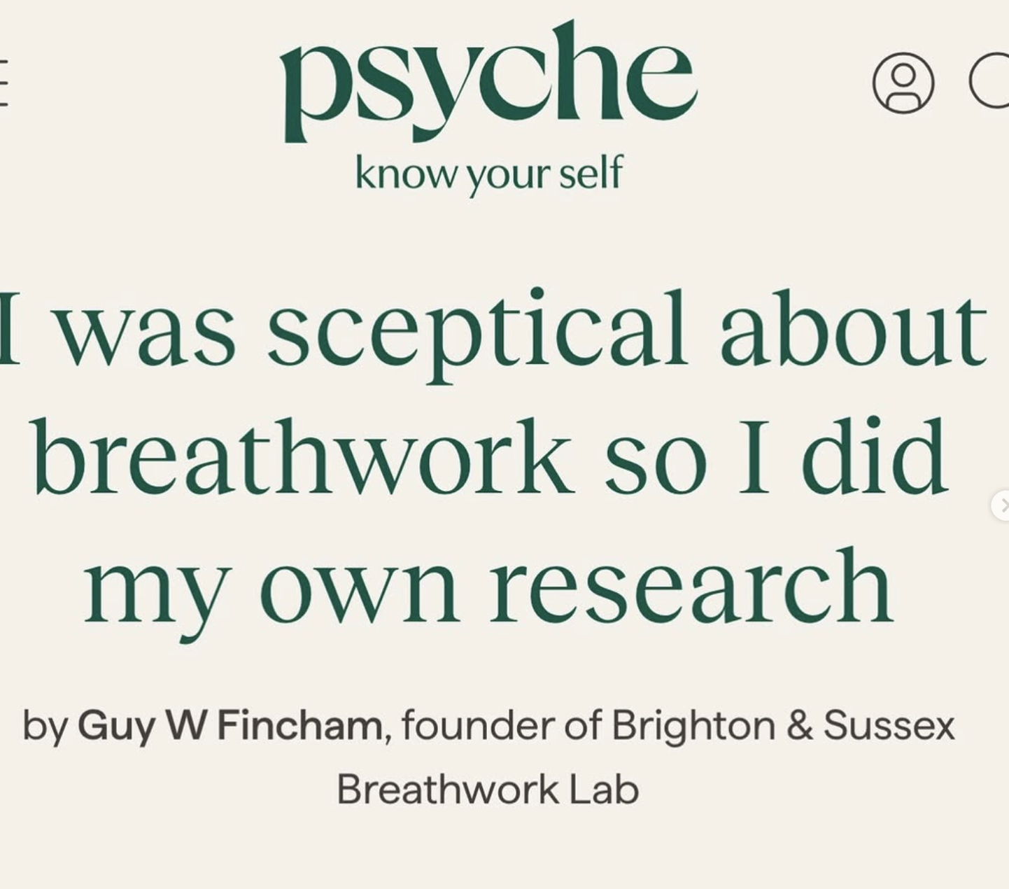 Breathwork offre un outil de transformation universellement accessible : Guy W Fincham, fondateur du Brighton & Sussex Breathwork Lab